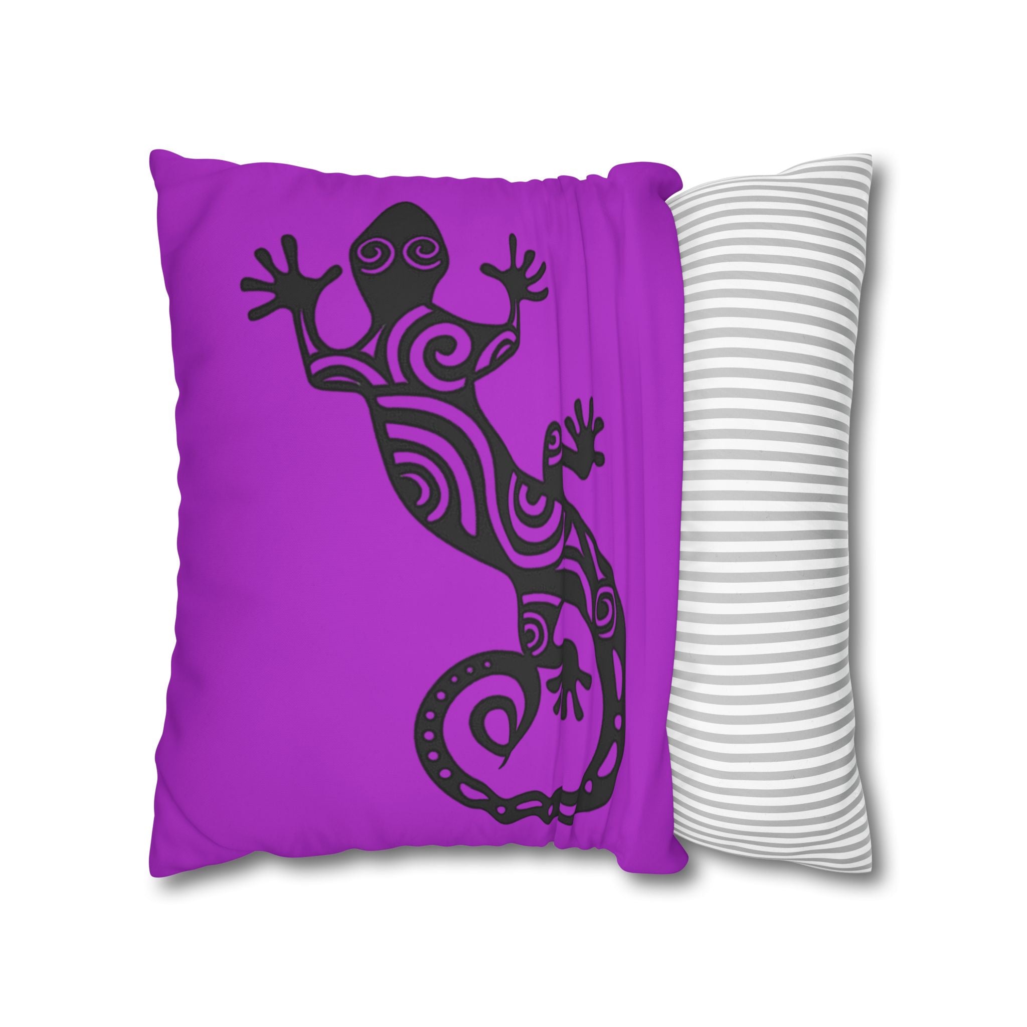 Throw Pillowcase Geometric Gecko Throw Pillowcase – Tribal Lizard Accent Cushion Cover