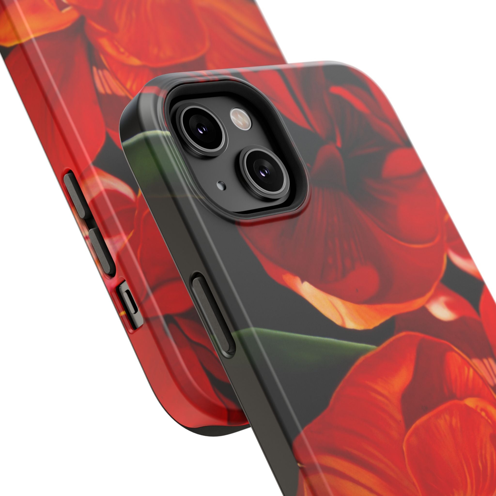 Phone case Lisa Herrera art print Red Amaryllis Floral Impact-Resistant Phone Case