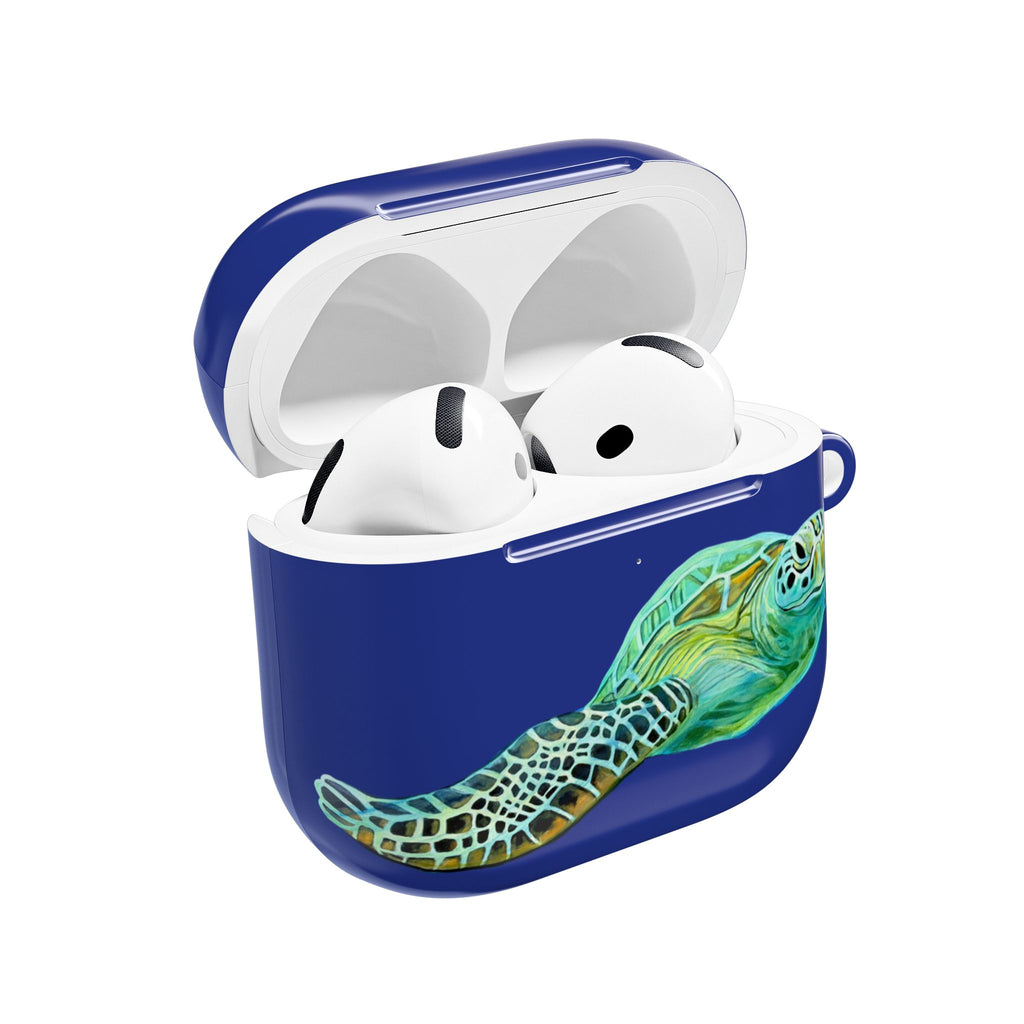 Air Pods Lisa Herrera art print Sea Turtle AirPod Case — Waterproof Ocean Wildlife Protective Cover