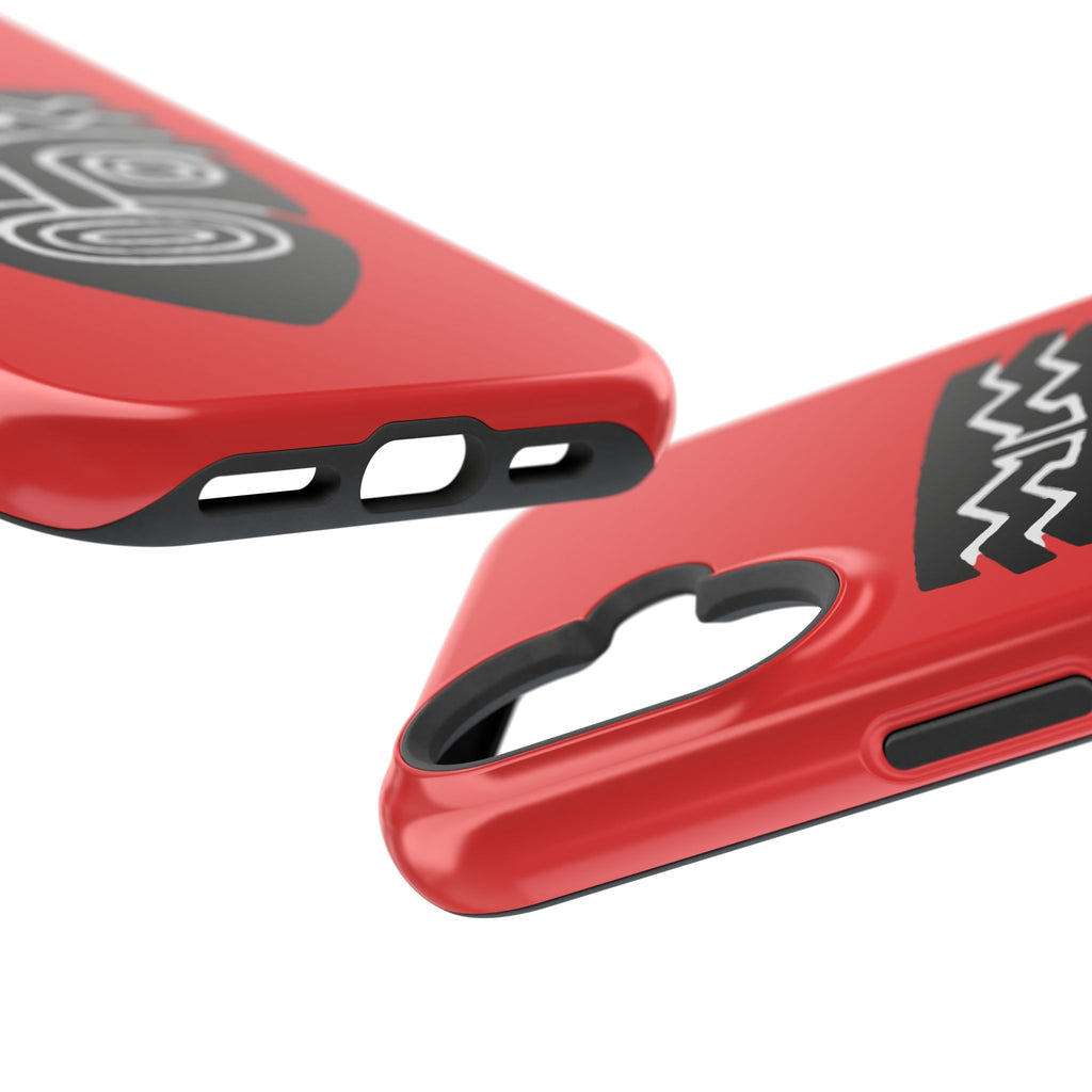 Phone Case Tiki Mask Impact-Resistant Phone Case — Bold Red Protective Cover