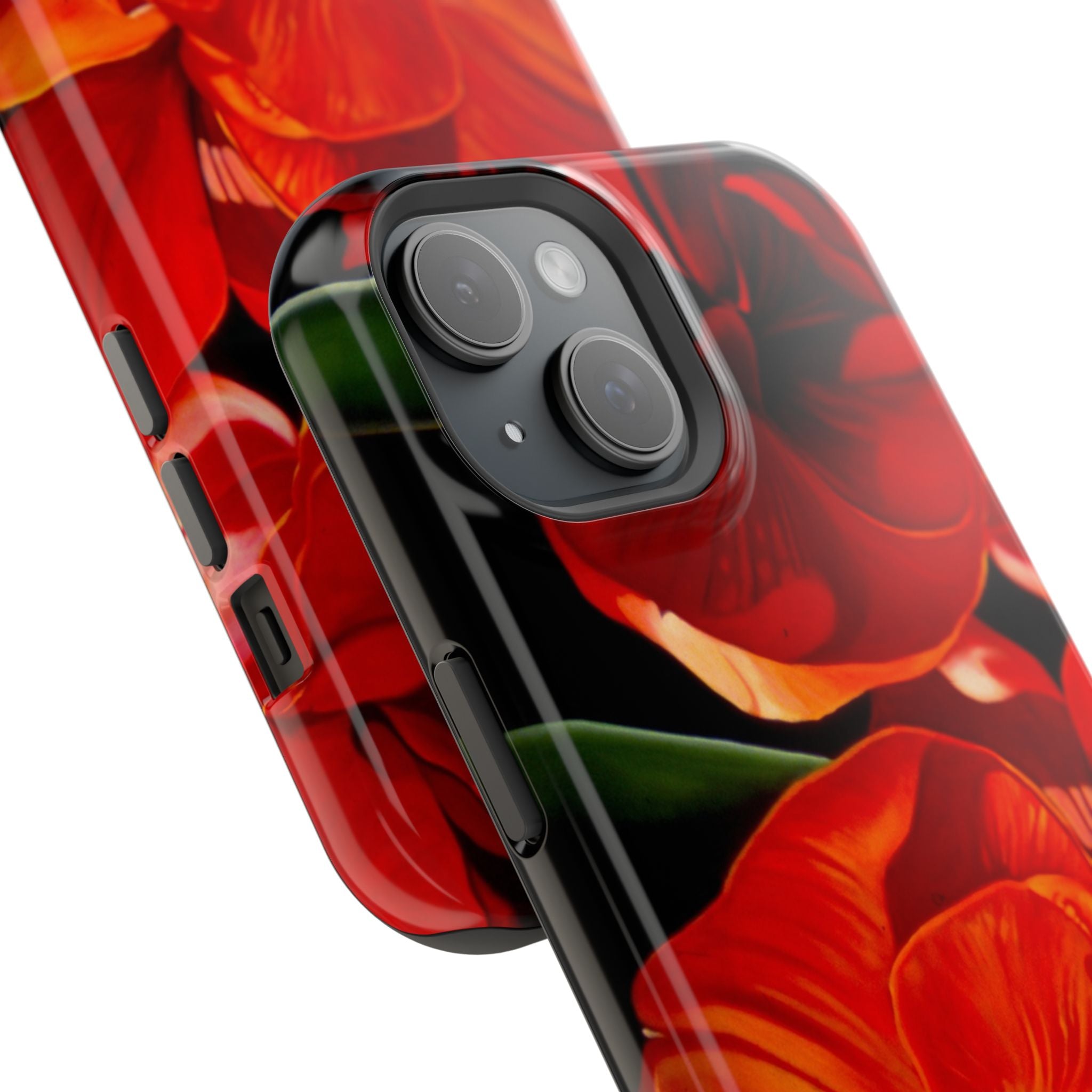 Phone case Lisa Herrera art print Red Amaryllis Floral Impact-Resistant Phone Case