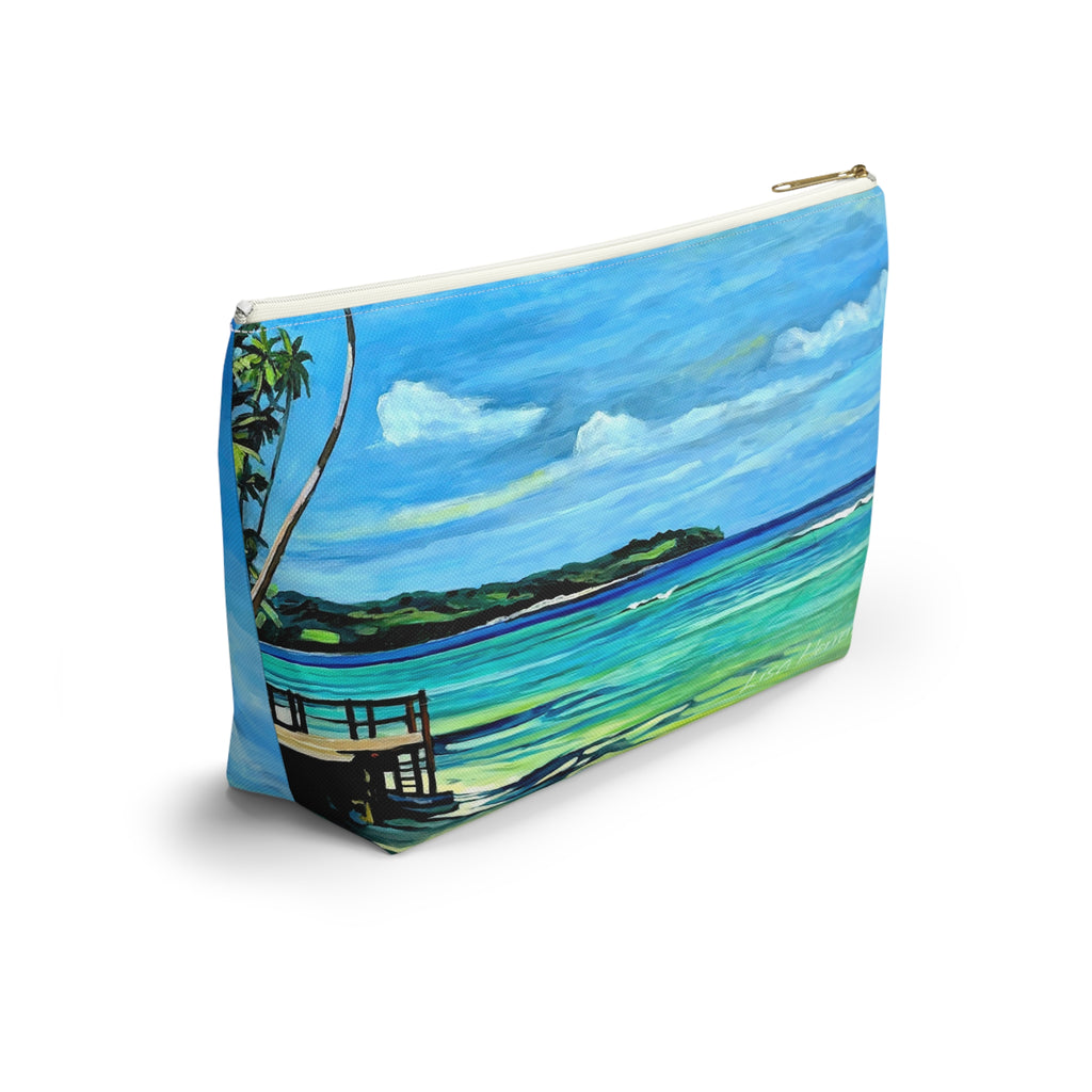 Accesory Pouch Lisa Herrera Art Tropical Beach — Palm Tree Cosmetic Bag