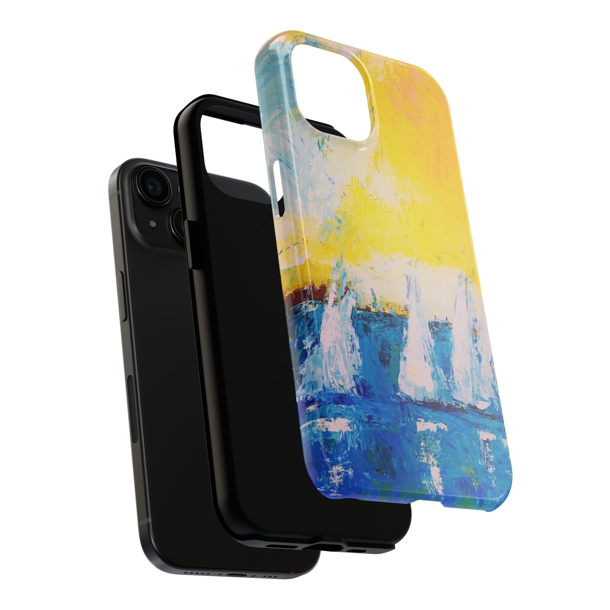 Phone Case Sailboat Painting   — Nautical Abstract Art Tough iPhone Case