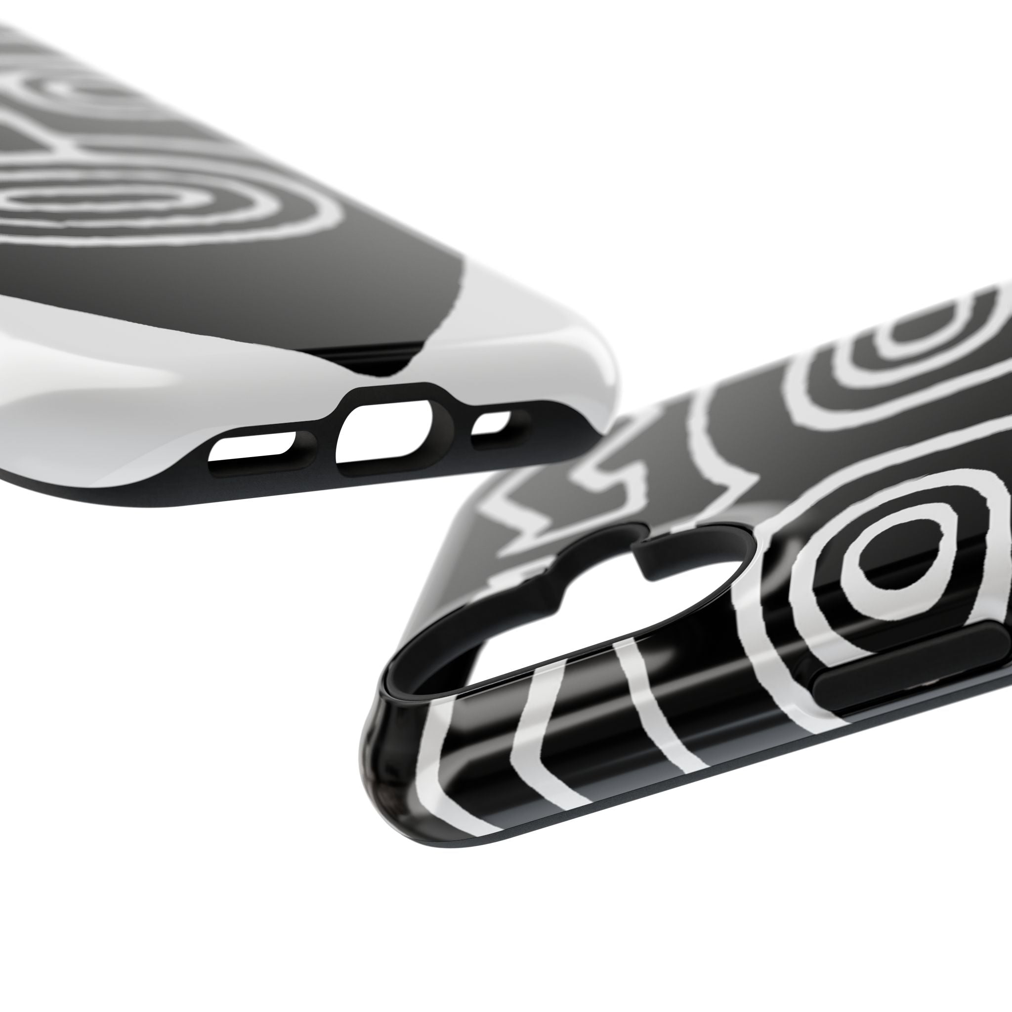 Phone Case — Black & White Tribal Mask Impact-Resistant Case
