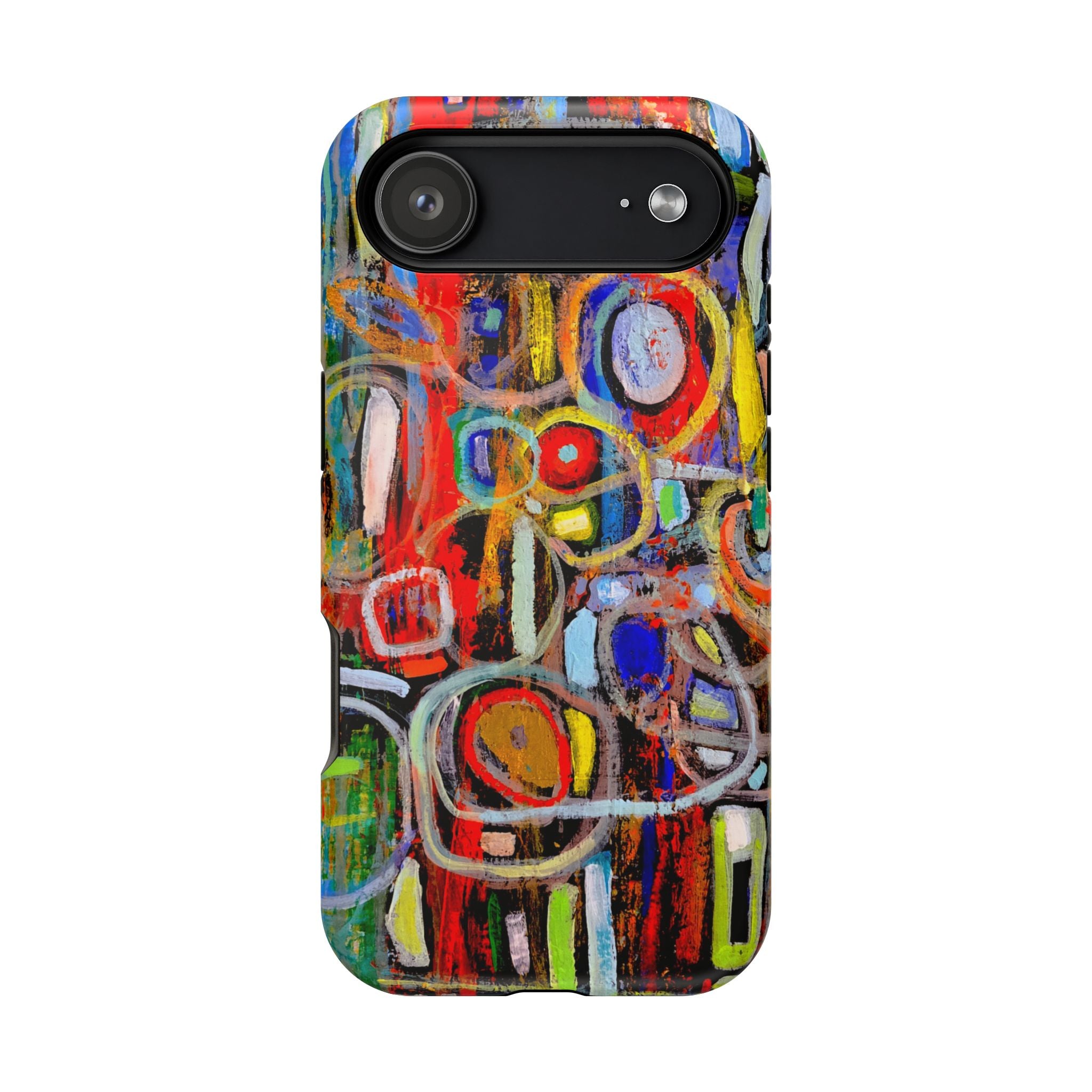 Phone Case lisa herrera art Abstract Colorburst Impact-Resistant Phone Case — Vibrant Modern Art Design