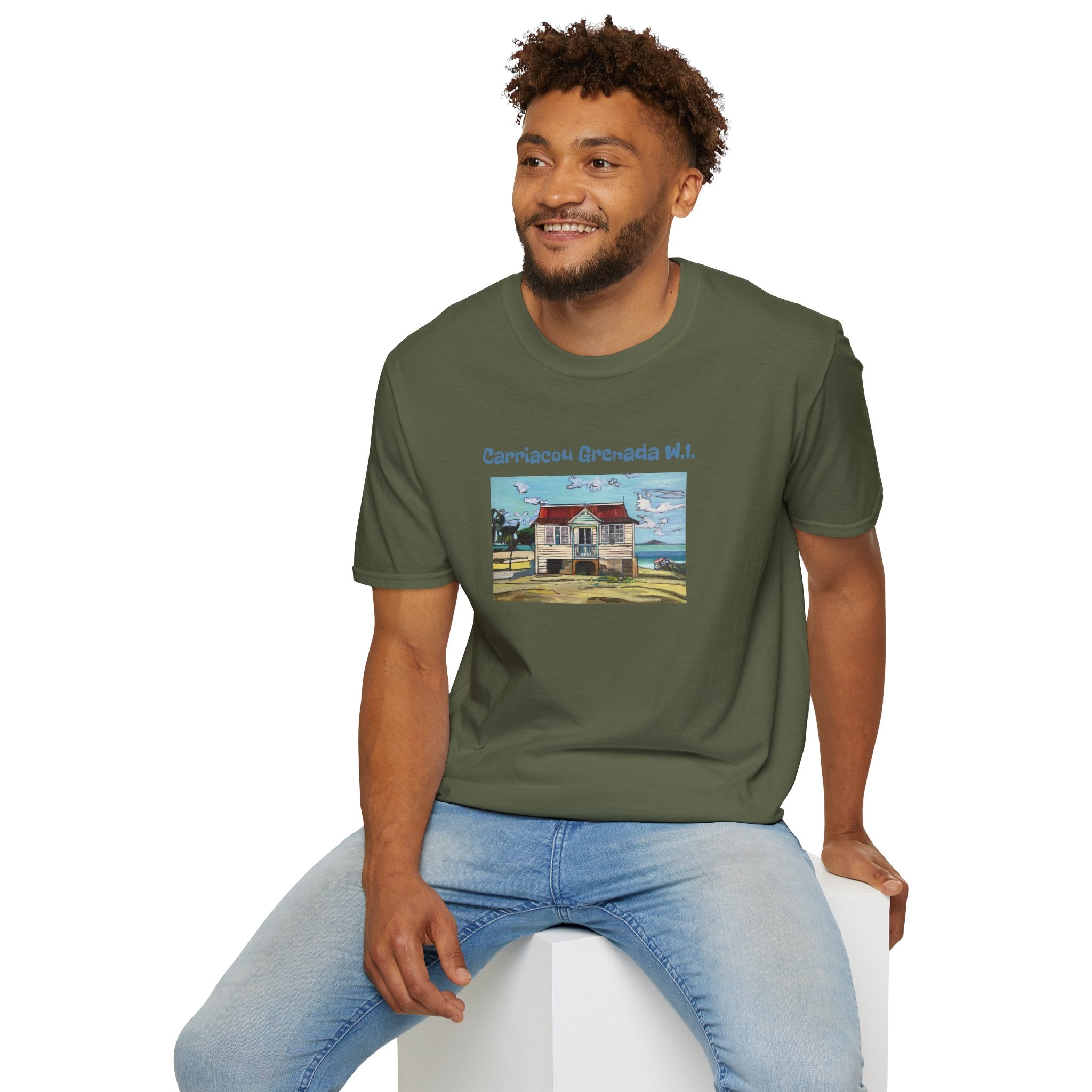 T-Shirt Carriacou House  - Carriacou Grenada W.I. Vintage Beach House Tee