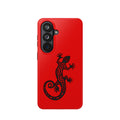 Phone Case Red Impact with Tribal Gecko Design — Shockproof Protective Cover