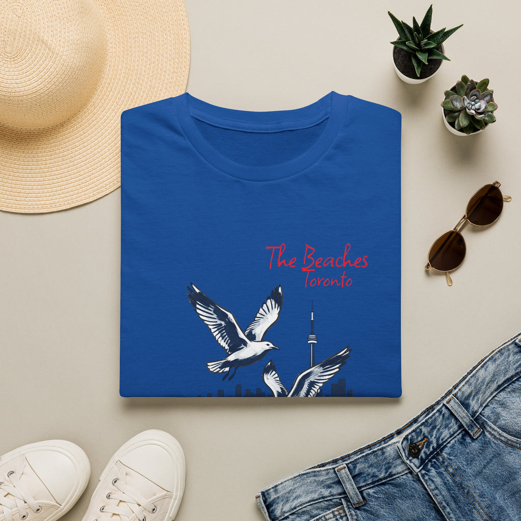 T-Shirt — The Beaches Toronto with Seagulls and cn tower