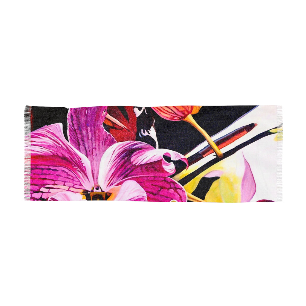 Floral Light Scarf Lisa Herrera Pink Orchid art print  — Bright Tropical Print