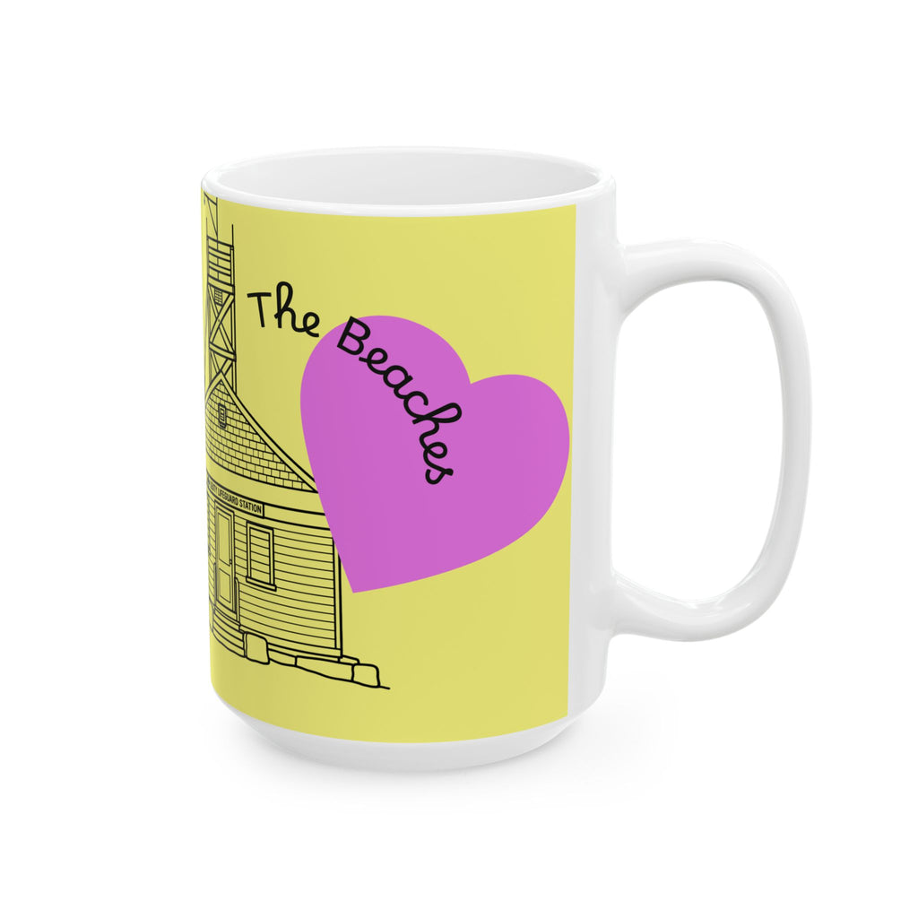 Toronto Beaches Ceramic Mug Yellow –  Leuty Stn Coffee Cup (11oz & 15oz)