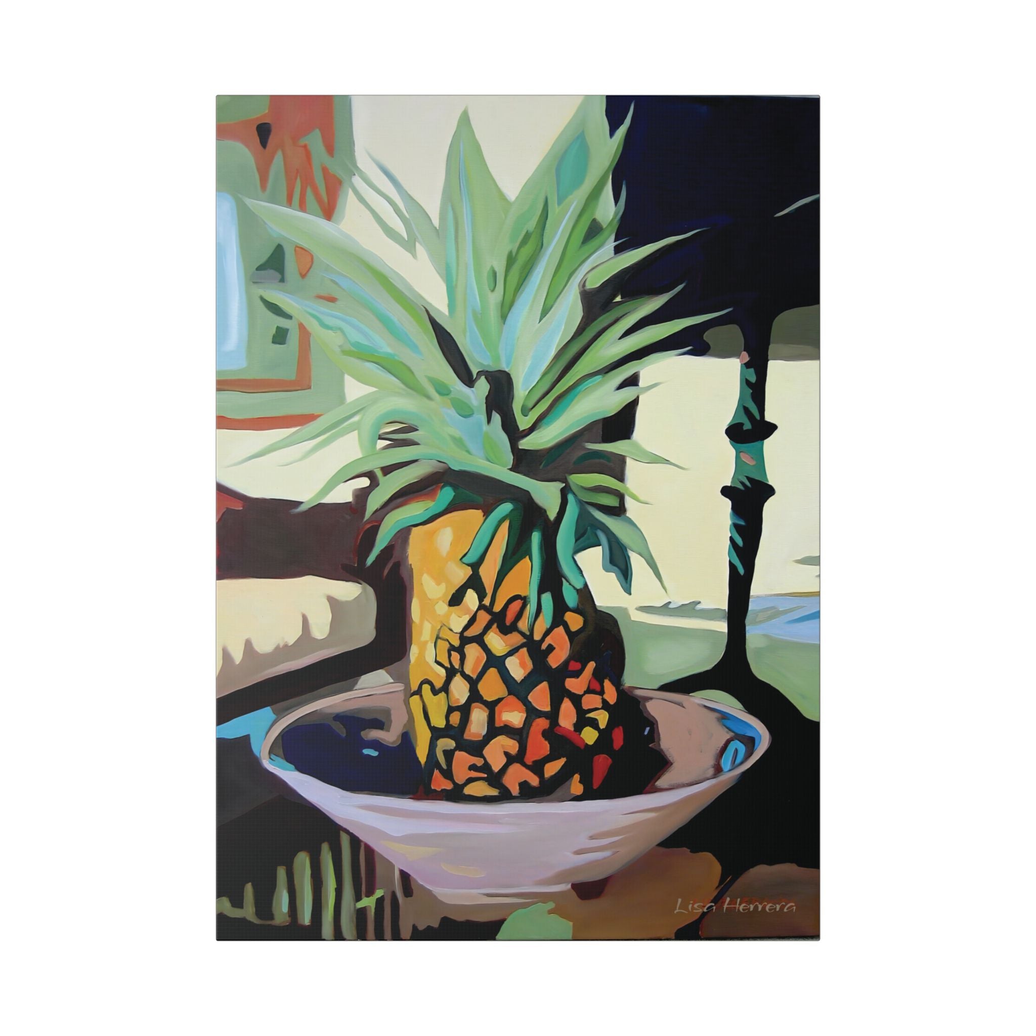 Canvas Print Lisa Herrera Art Pineapple Still Life — Tropical  Wall Art