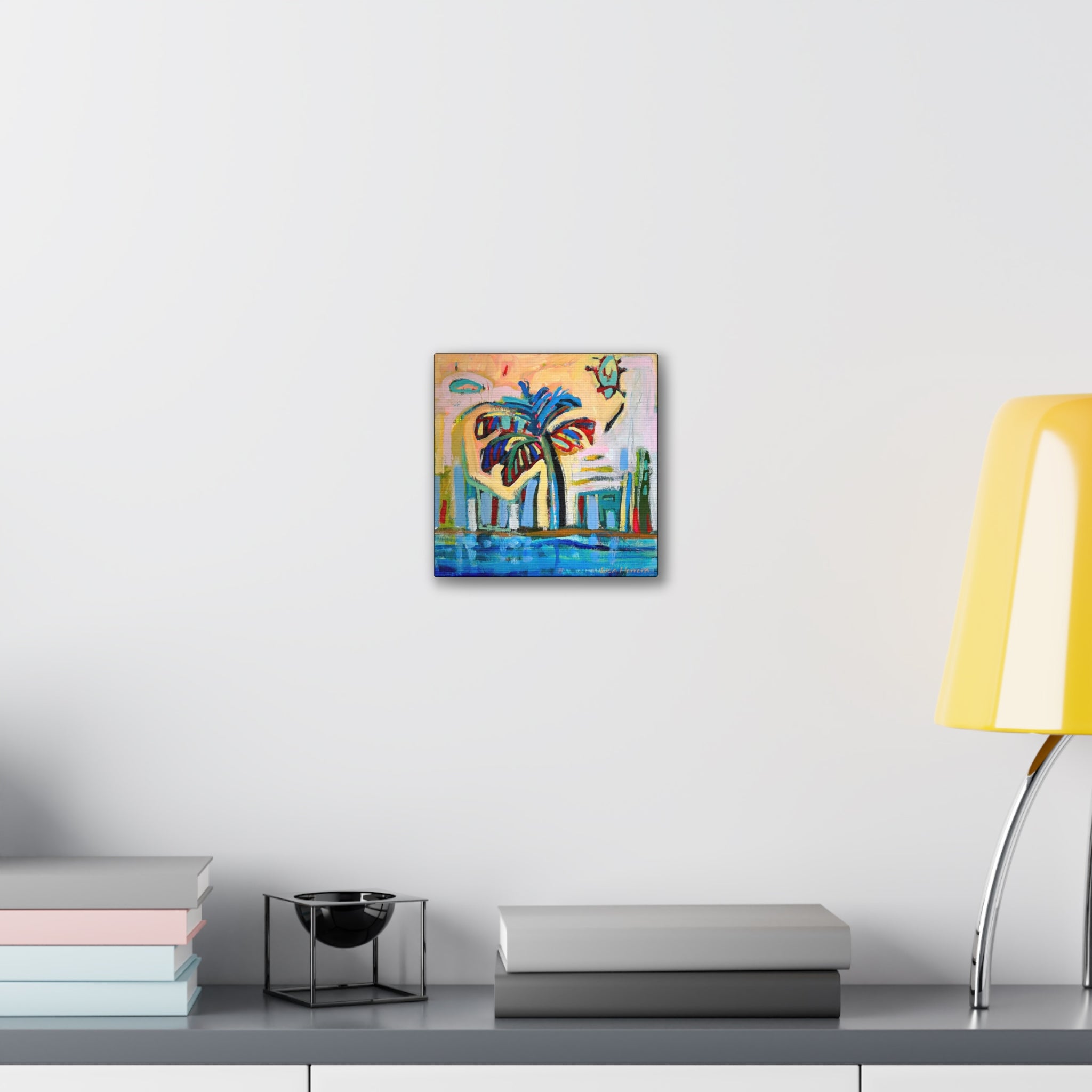 Canvas Print Lisa Herrera Art Tropical Palm Canvas Print – Colorful Abstract Beach Wall Art (Satin Stretched)