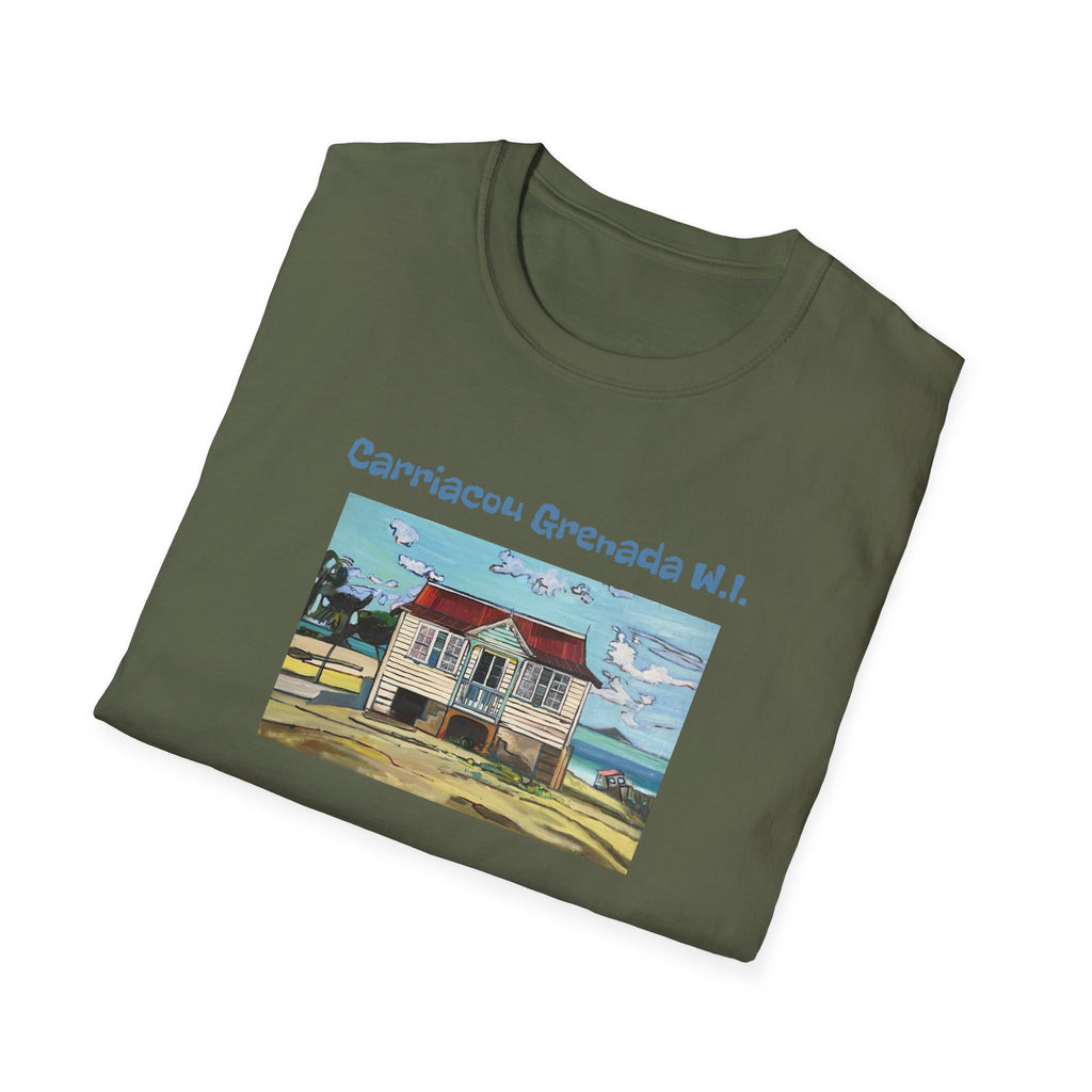 T-Shirt Carriacou House  - Carriacou Grenada W.I. Vintage Beach House Tee