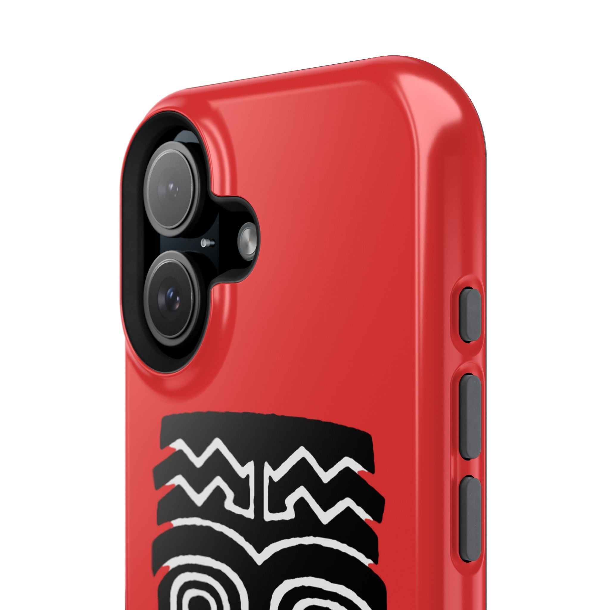 Phone Case Tiki Mask Impact-Resistant Phone Case — Bold Red Protective Cover