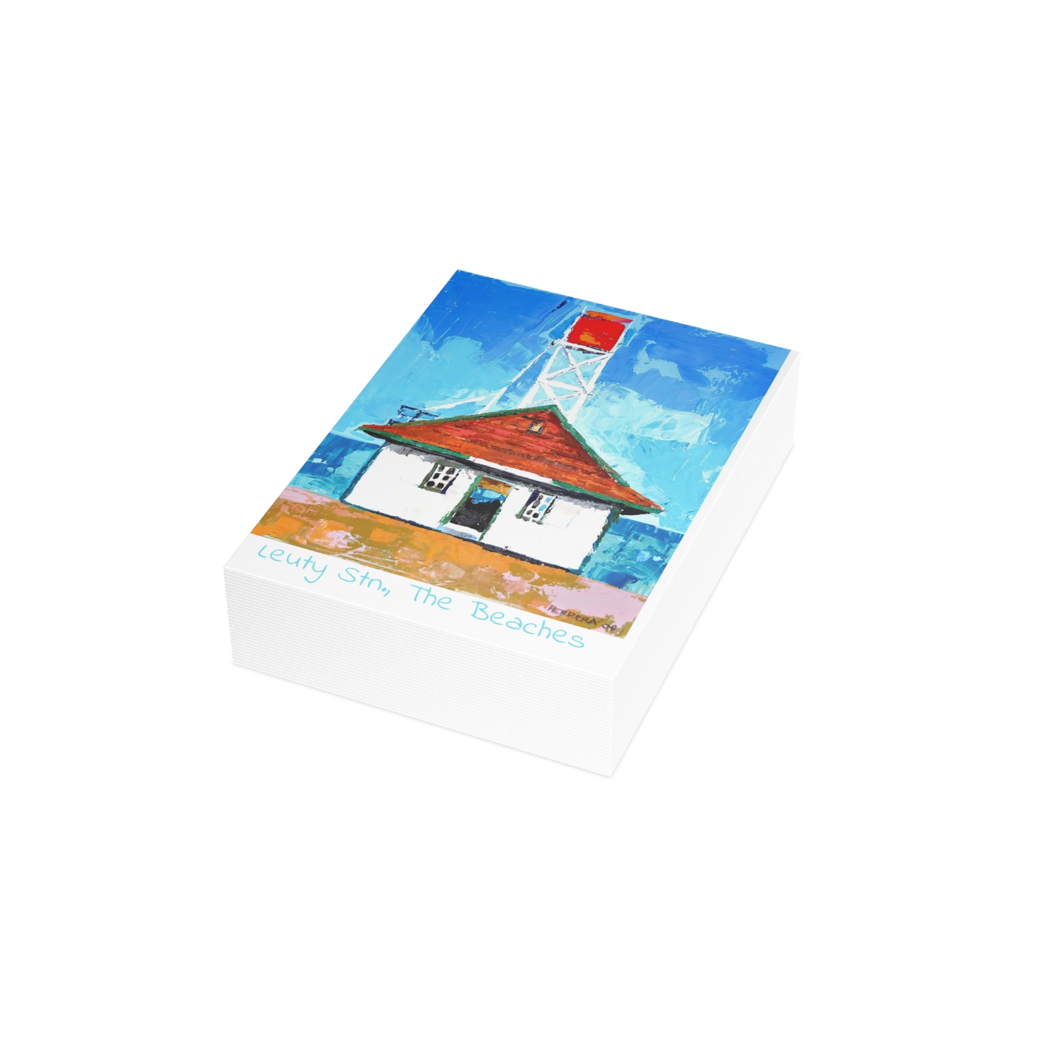 Greeting Card with painting by Lisa Herrera 'The Leuty Stn. The Beaches' — Blank Inside (Pack of 1/10/30/50)