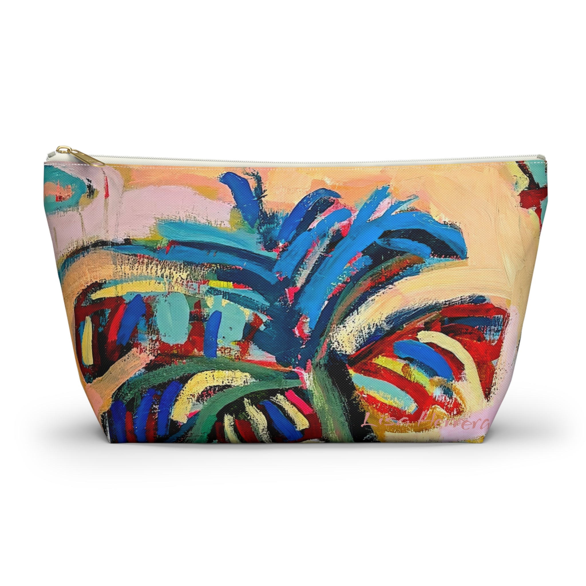 Bag Accessory Pouch Lisa Herrera art print— Colorful Coastal Canvas Makeup Bag