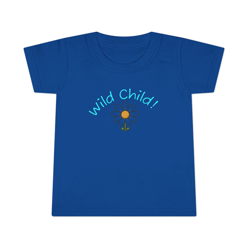 Toddler T-Shirt "Wild Child" - Cute Yellow Script Tee for Playtime & Gifts
