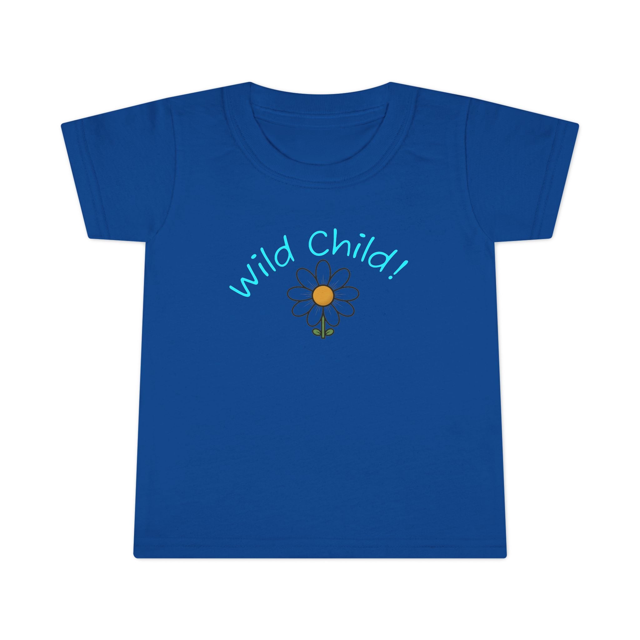 Toddler T-Shirt "Wild Child" - Cute Yellow Script Tee for Playtime & Gifts