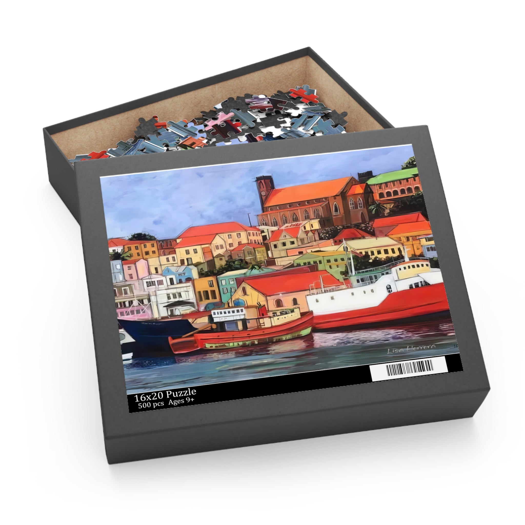 Puzzle St George's Carenage Harbor Puzzle — Colorful Grenada Caribbean Harbour Jigsaw (120/252/500 pcs)