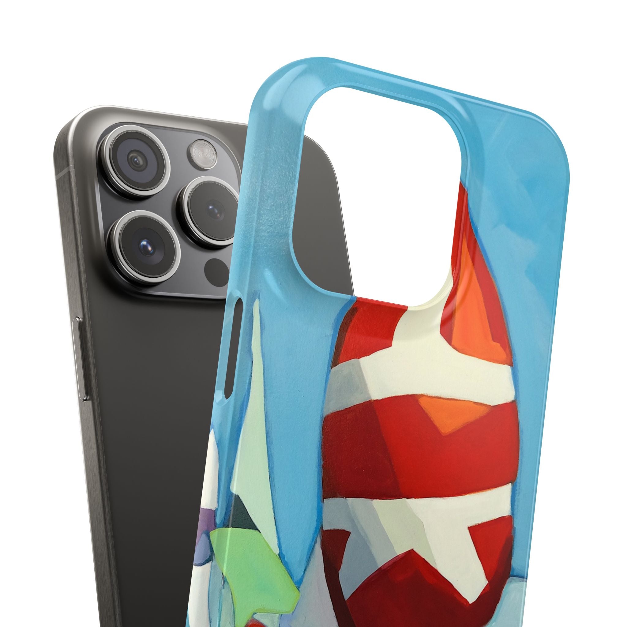 phone case lisa herrera art Sailboat Reflection Slim Case — Colorful Nautical Phone Case