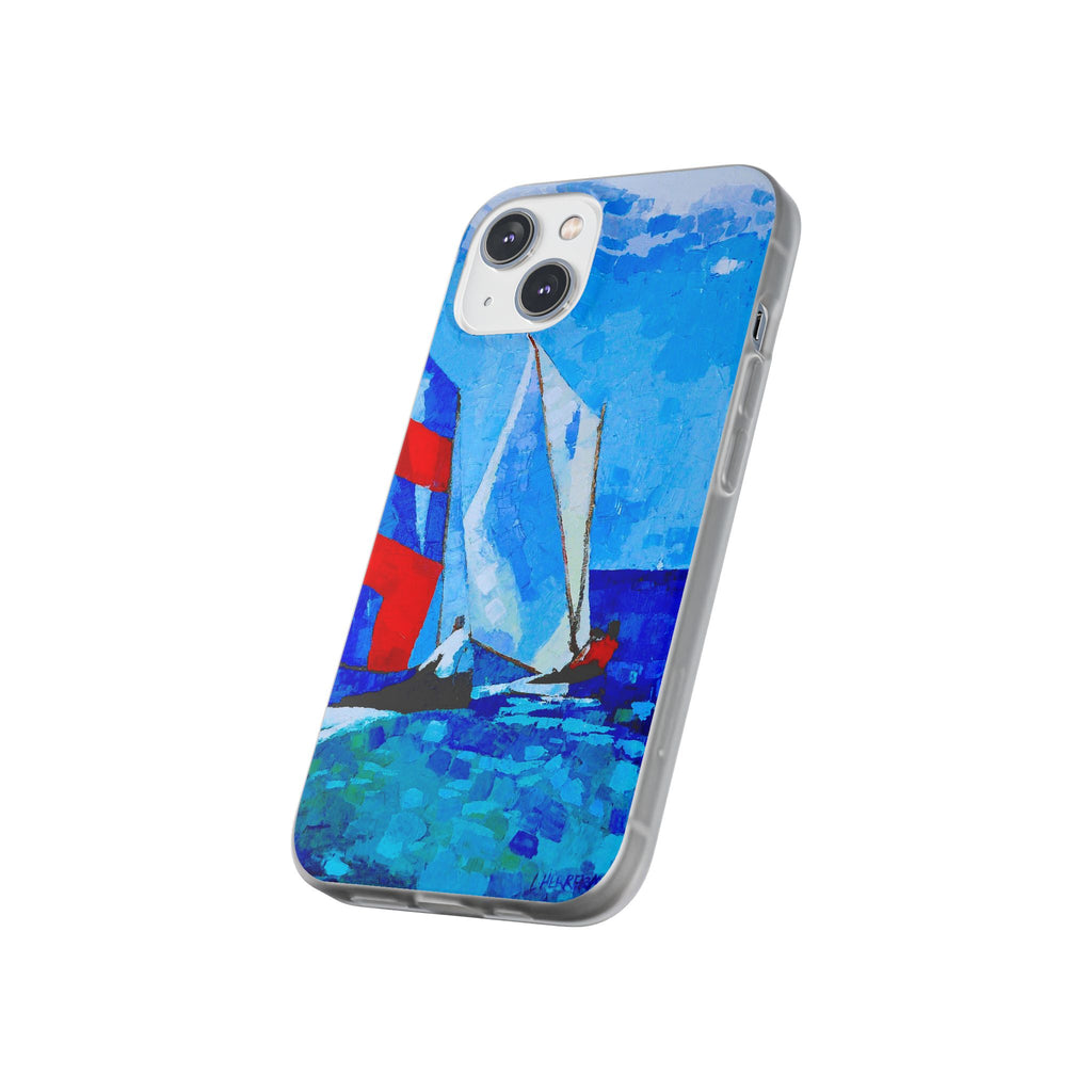 Phone Case Lisa Herrera art print workboat Sailboats   –  Artistic Flexi Case