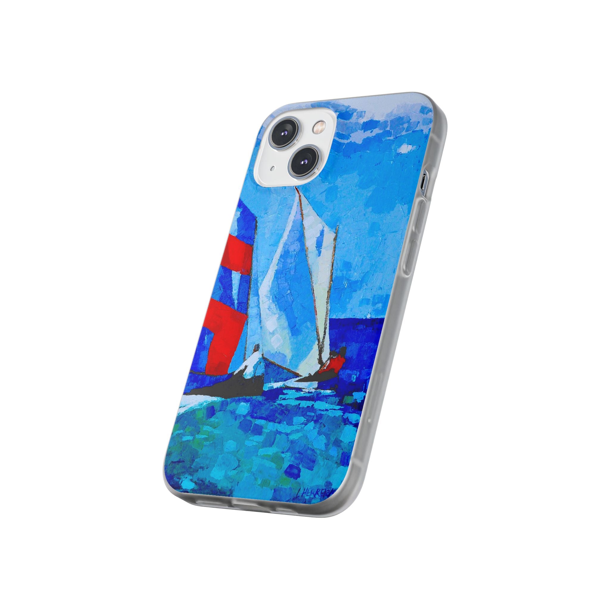 Phone Case Lisa Herrera art print workboat Sailboats   –  Artistic Flexi Case