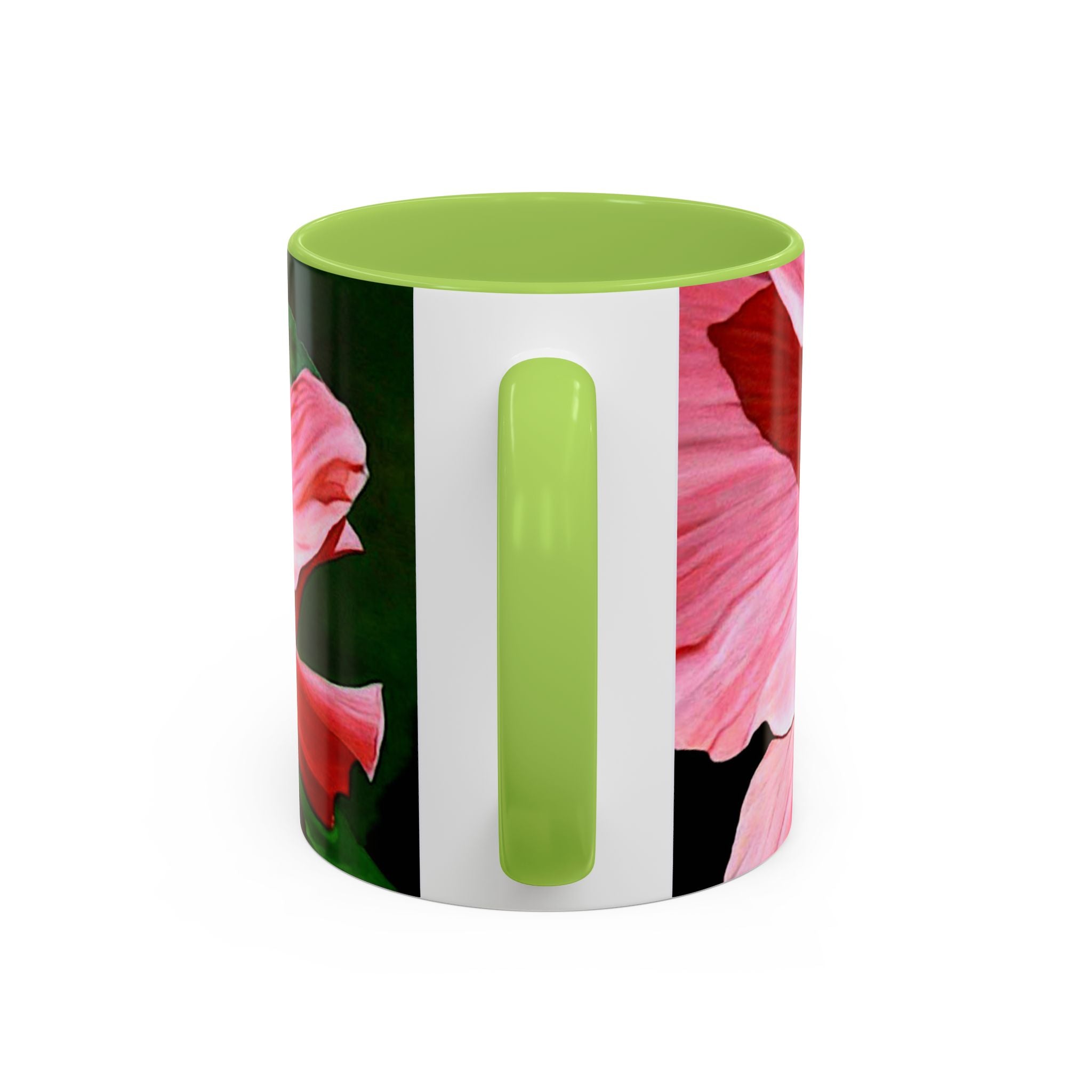 Coffee Mug Pink Hibiscus Painting (11, 15oz)