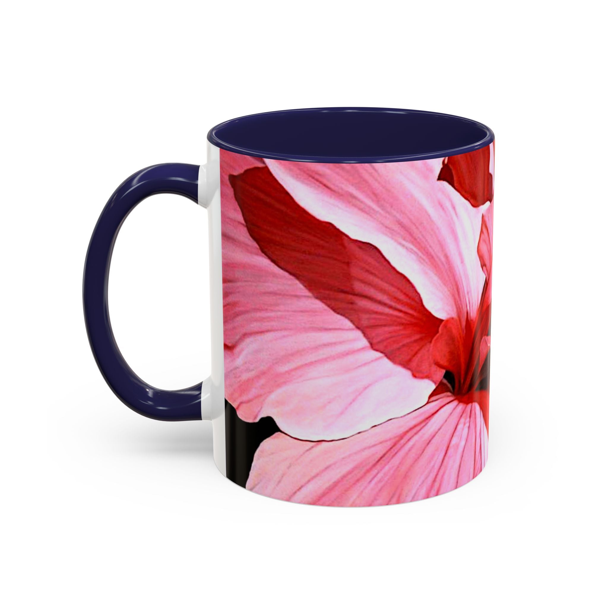 Coffee Mug Pink Hibiscus Painting (11, 15oz)