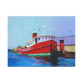 Canvas Print Lisa Herrera Art Red Tugboat Canvas Print — Stretched Satin Wall Art