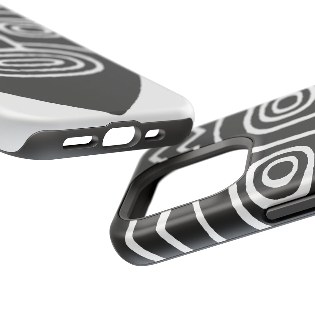 Phone Case — Black & White Tribal Mask Impact-Resistant Case