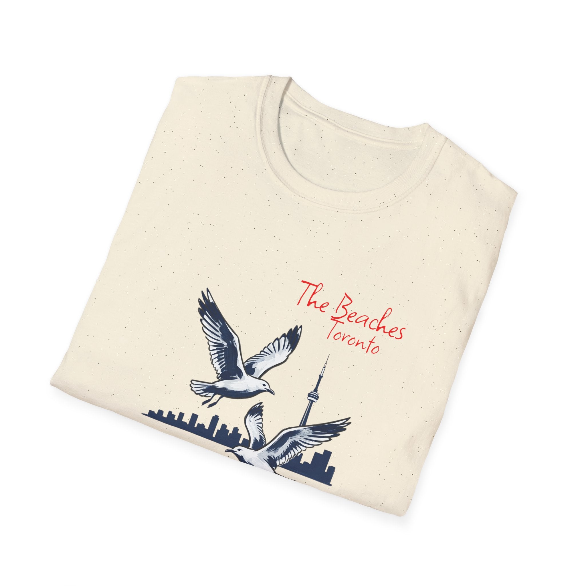 T-Shirt — The Beaches Toronto with Seagulls and cn tower