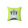 Throw Pillow Chattel House Barbados - Tropical Decorative Cushion