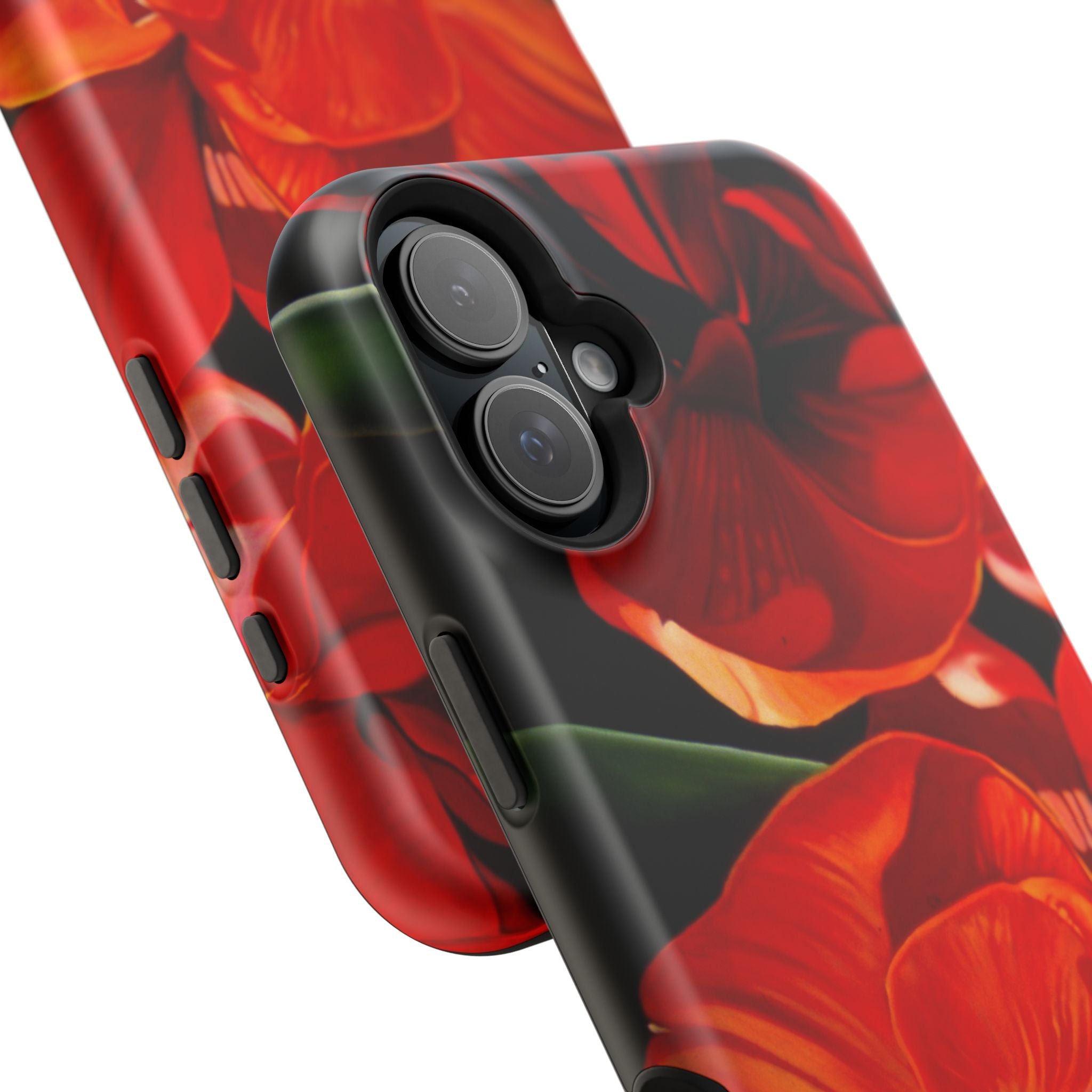 Phone case Lisa Herrera art print Red Amaryllis Floral Impact-Resistant Phone Case