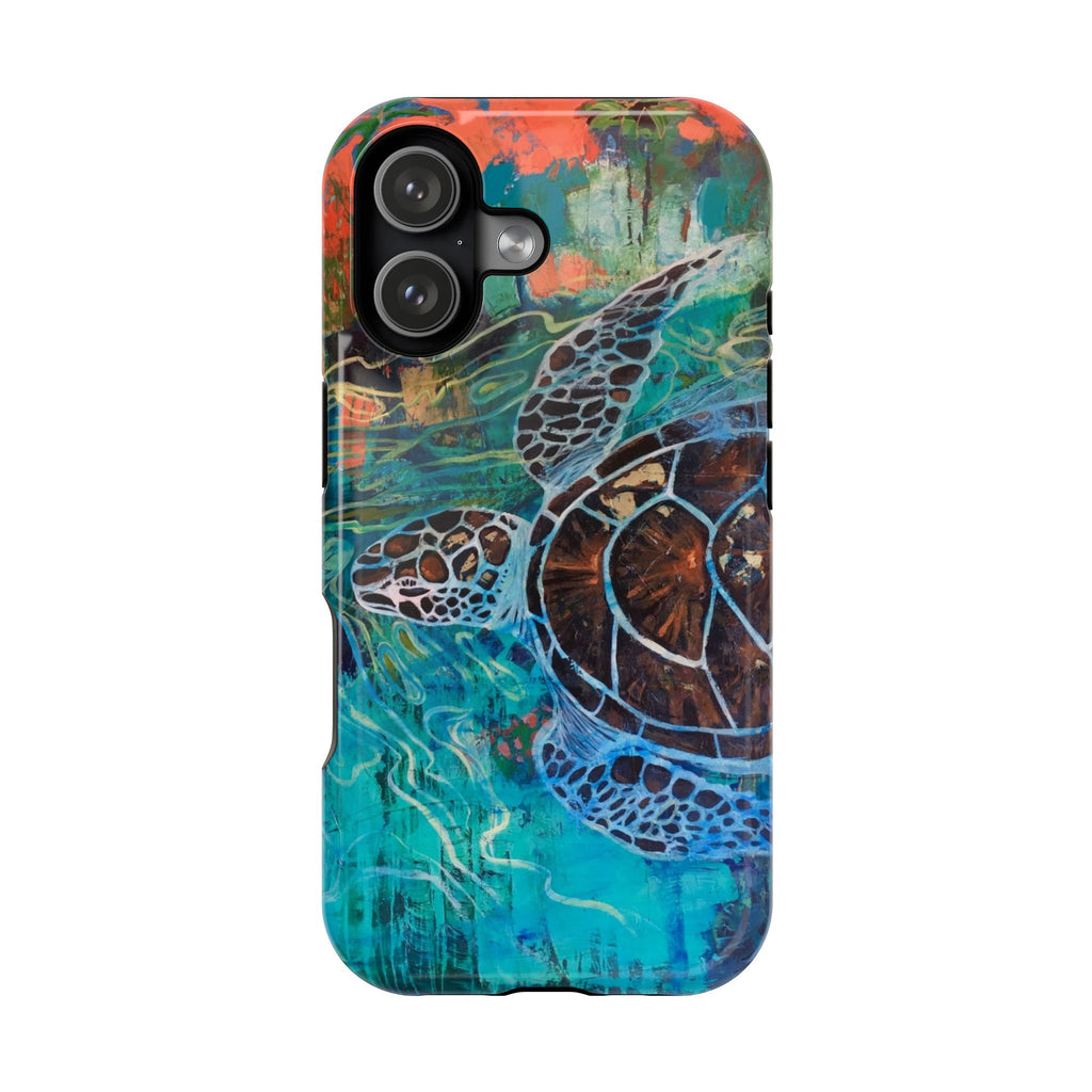 Phone Case Lisa Herrera art print Sea Turtle  — Protective Impact-Resistant Ocean Design
