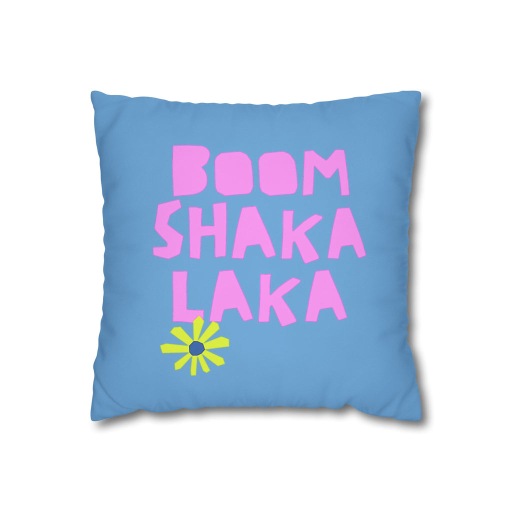 Thow Pillowcase Blue Spiral Decorative Pillowcase — Coastal Sunburst Square Throw Pillow Cover