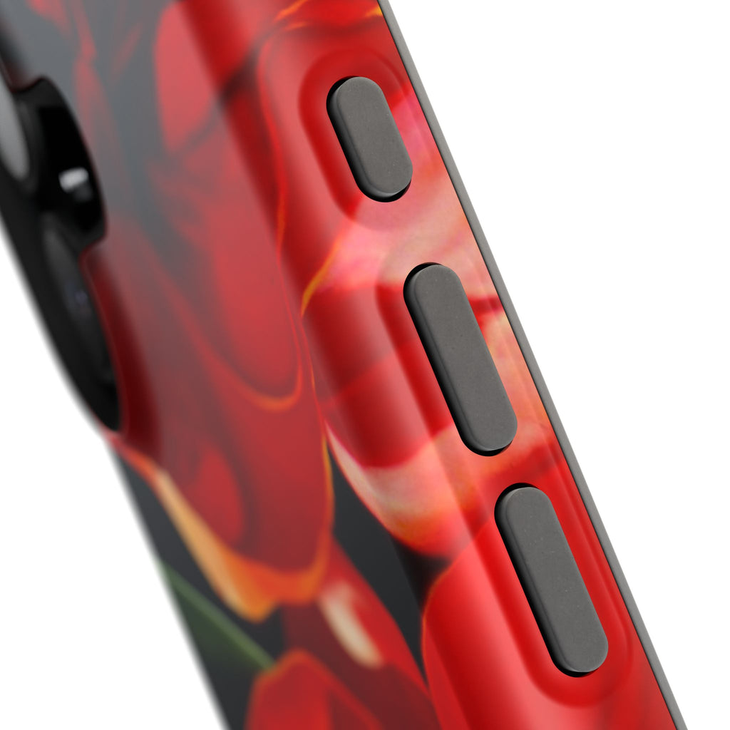 Phone case Lisa Herrera art print Red Amaryllis Floral Impact-Resistant Phone Case