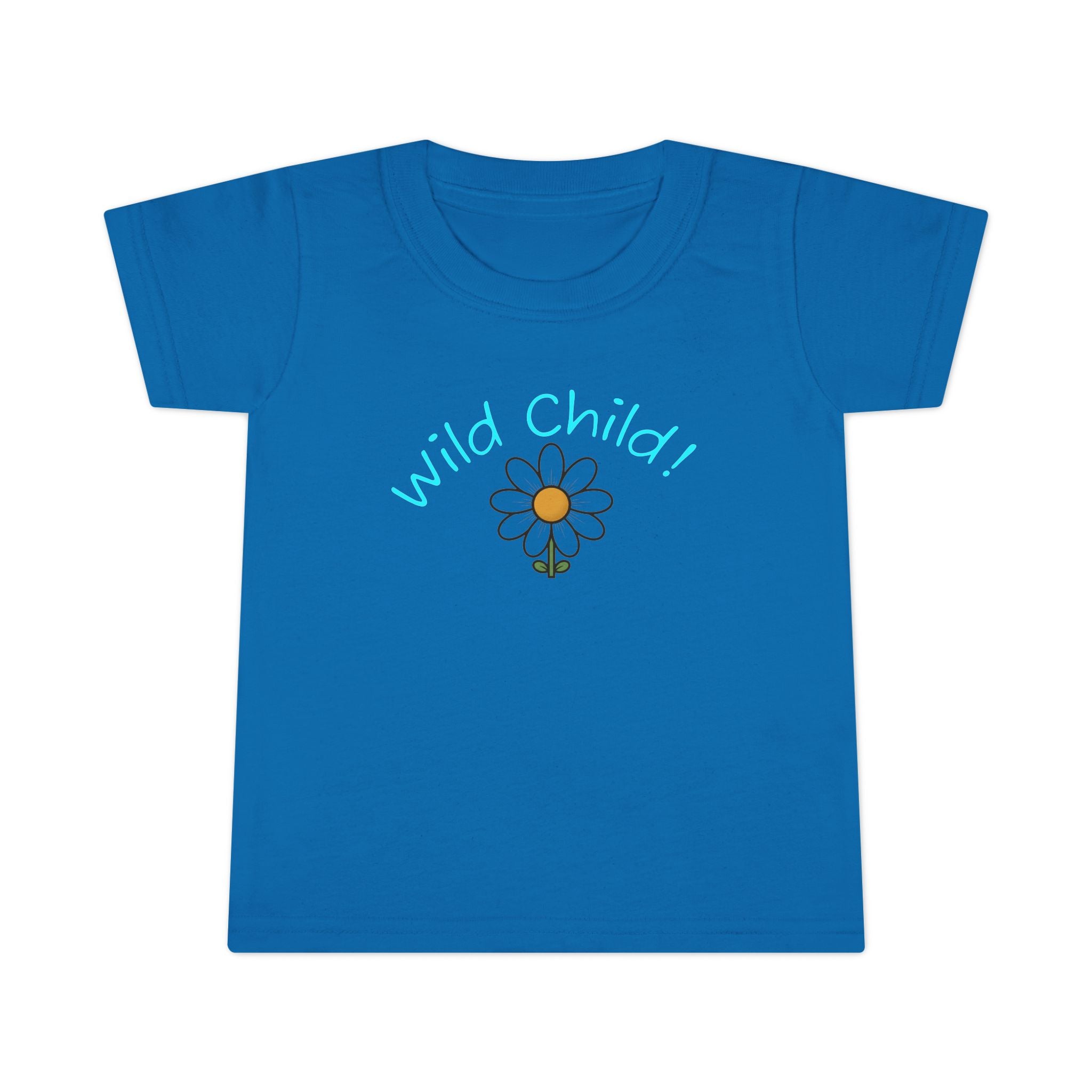 Toddler T-Shirt "Wild Child" - Cute Yellow Script Tee for Playtime & Gifts