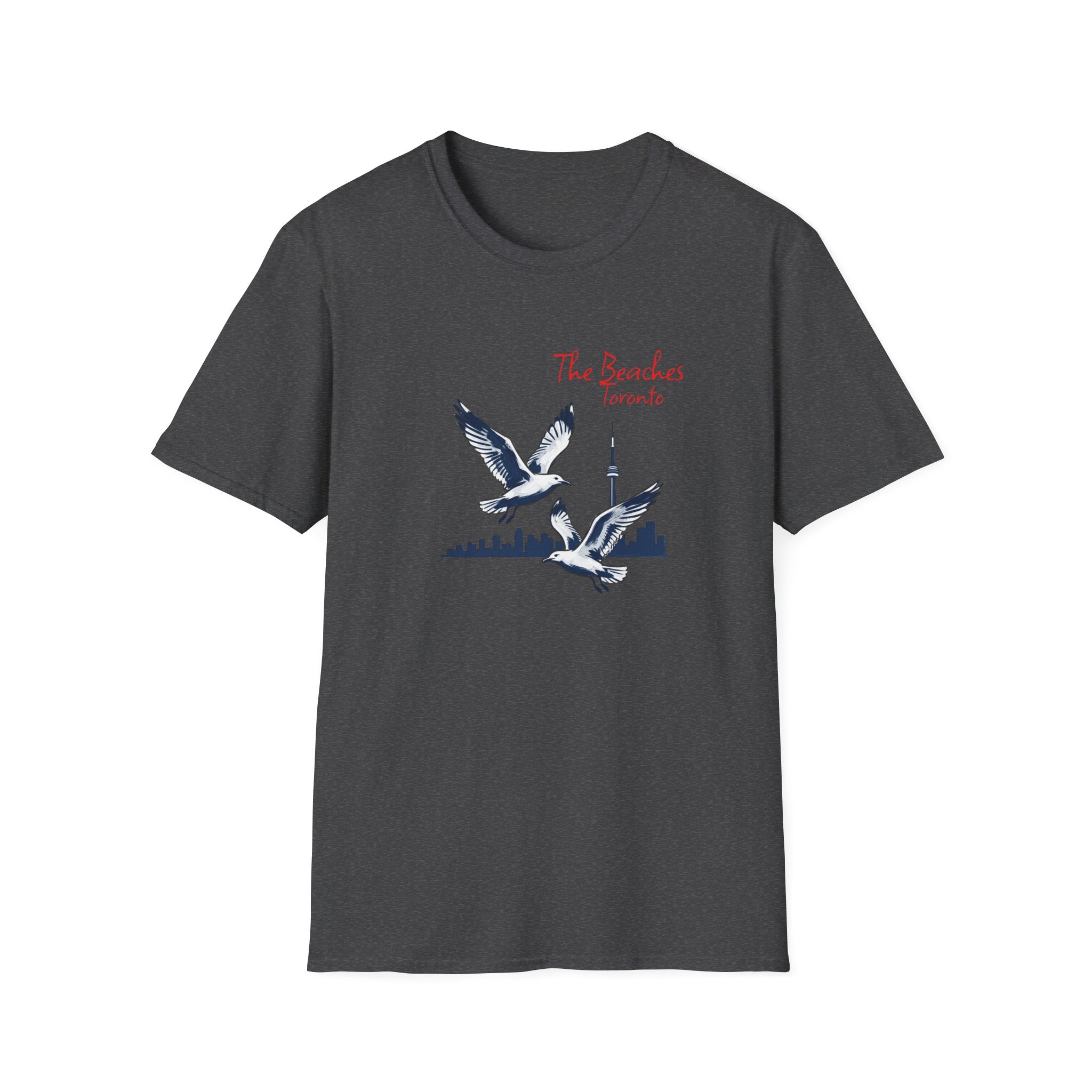 T-Shirt — The Beaches Toronto with Seagulls and cn tower
