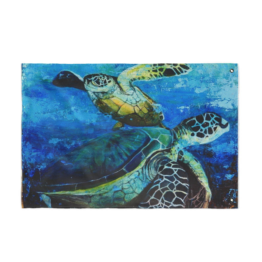 Outdoor Flag - Sea Turtle Double-Sided