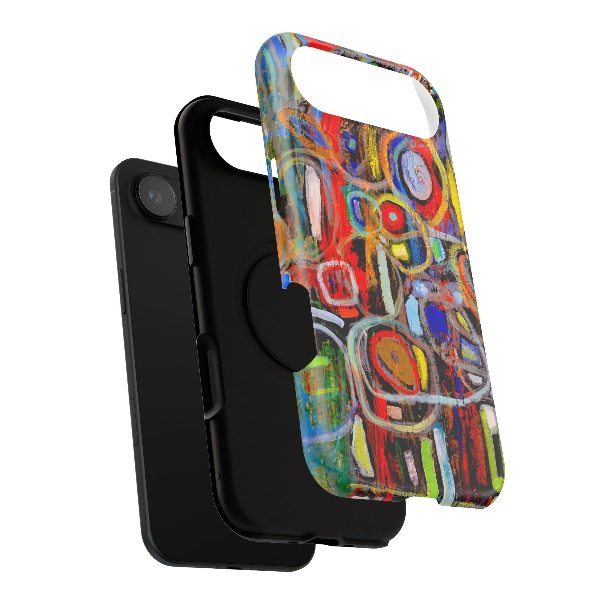 Phone Case lisa herrera art Abstract Colorburst Impact-Resistant Phone Case — Vibrant Modern Art Design
