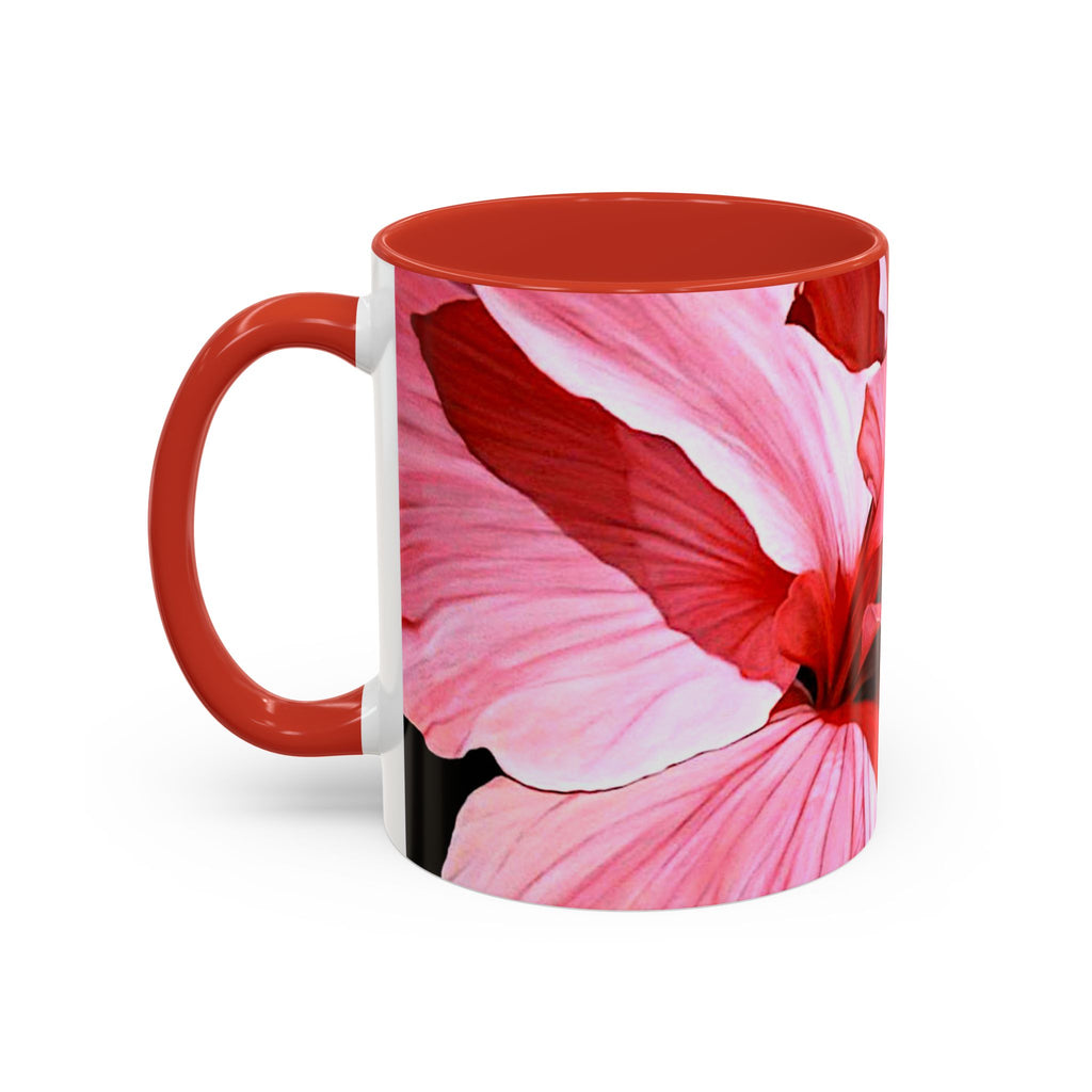 Coffee Mug Pink Hibiscus Painting (11, 15oz)
