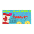 Beach Towel Toronto The Beaches Towel – The Beach Toronto Design with Canadian Flag & Bike