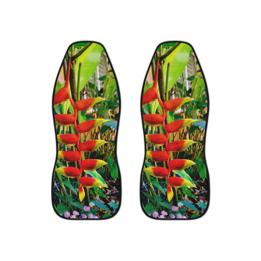 Car Seat Covers - Tropical Haliconia Vibrant Botanical Protectors