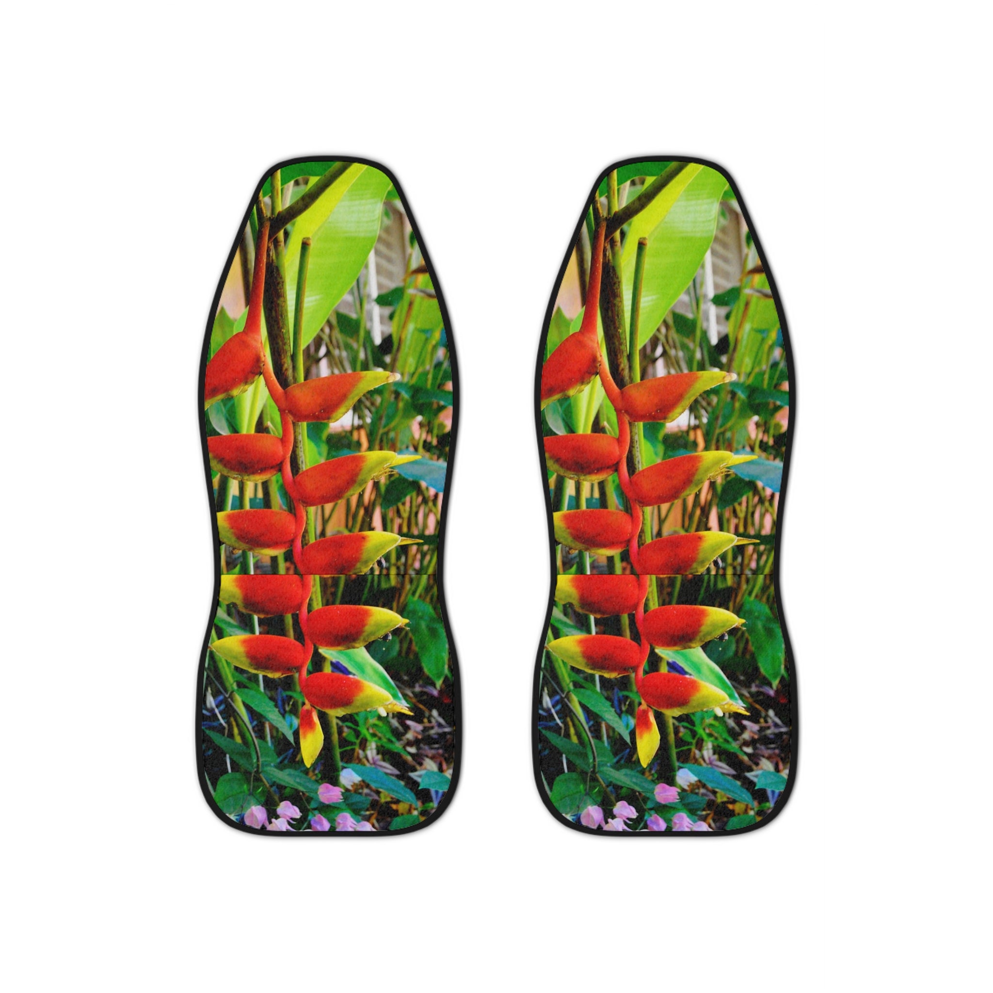 Car Seat Covers - Tropical Haliconia Vibrant Botanical Protectors