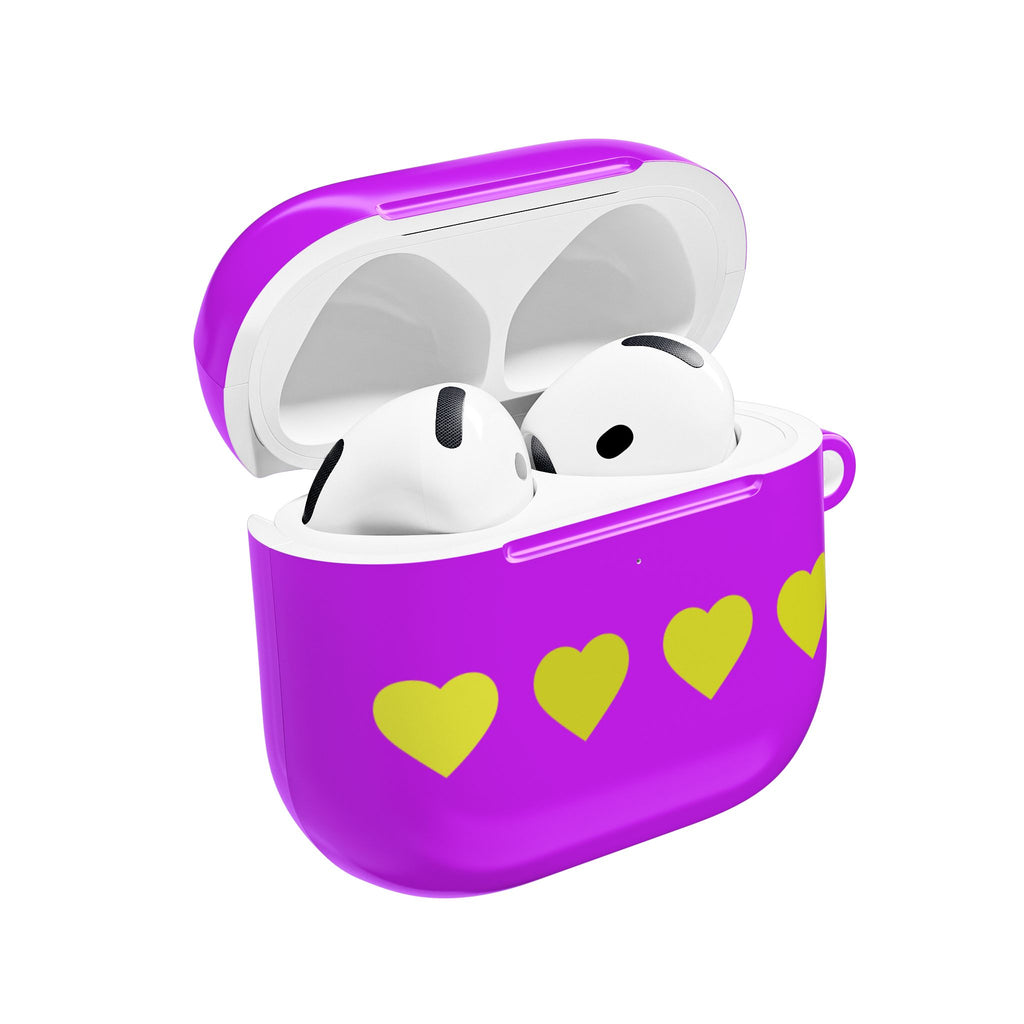 Air Pods Yellow Hearts AirPod Case — Protective Cover