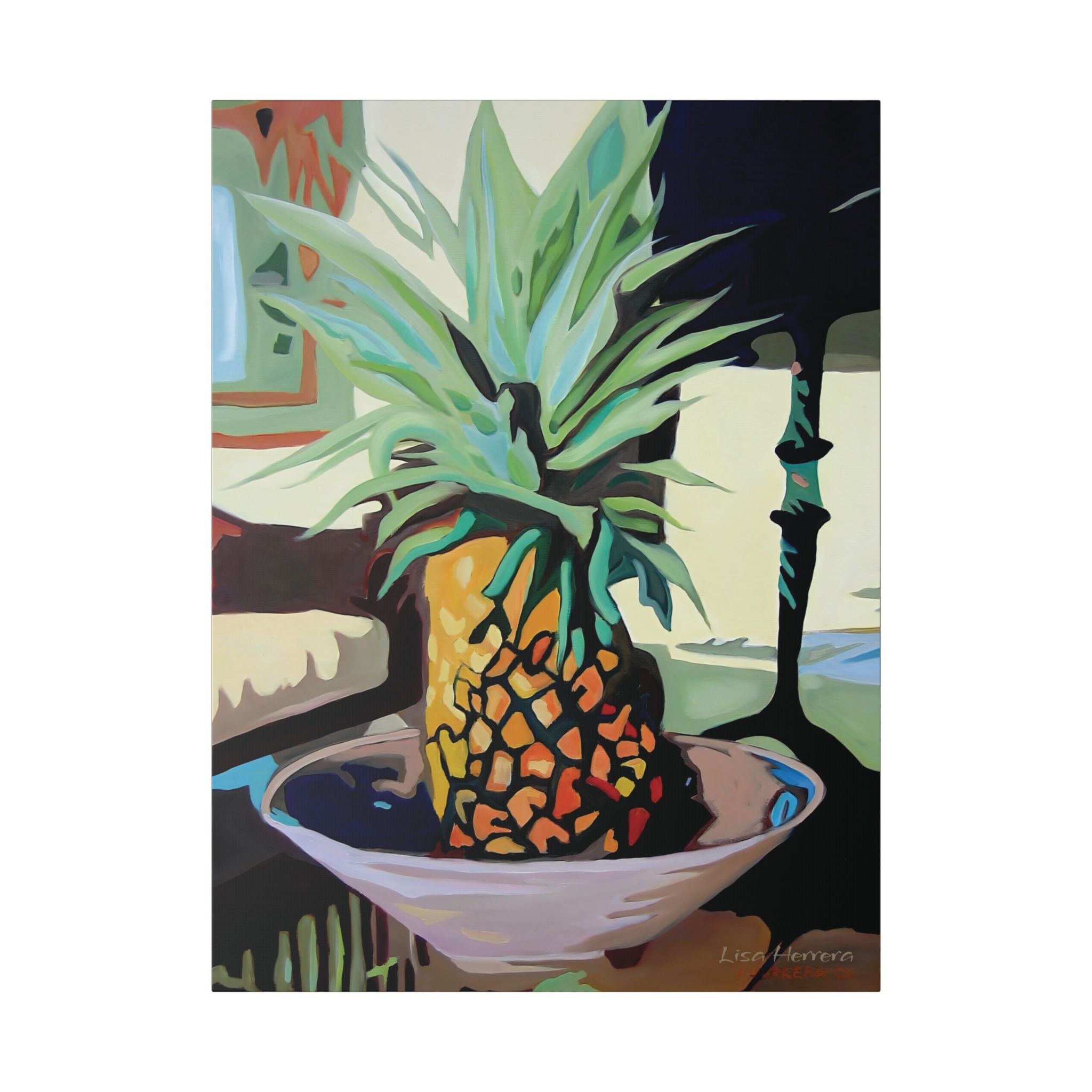 Canvas Print Lisa Herrera Art Pineapple Still Life — Tropical  Wall Art