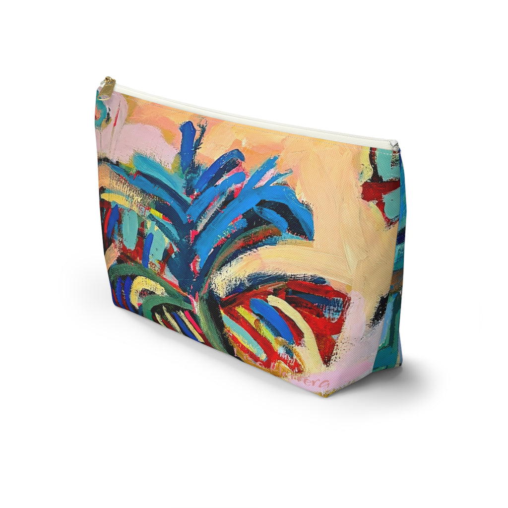Bag Accessory Pouch Lisa Herrera art print— Colorful Coastal Canvas Makeup Bag