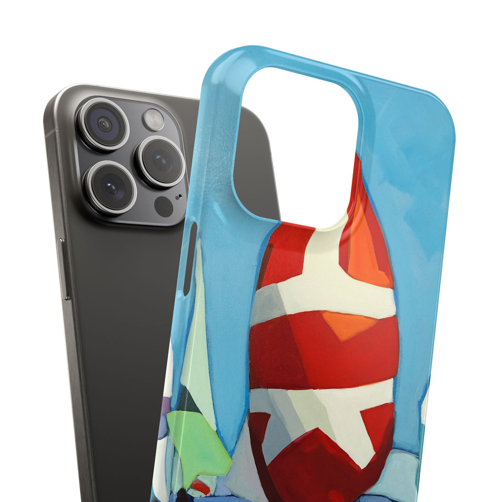 Phone case Lisa Herrera art Sailboats Slim Case — Colorful Nautical Phone Case