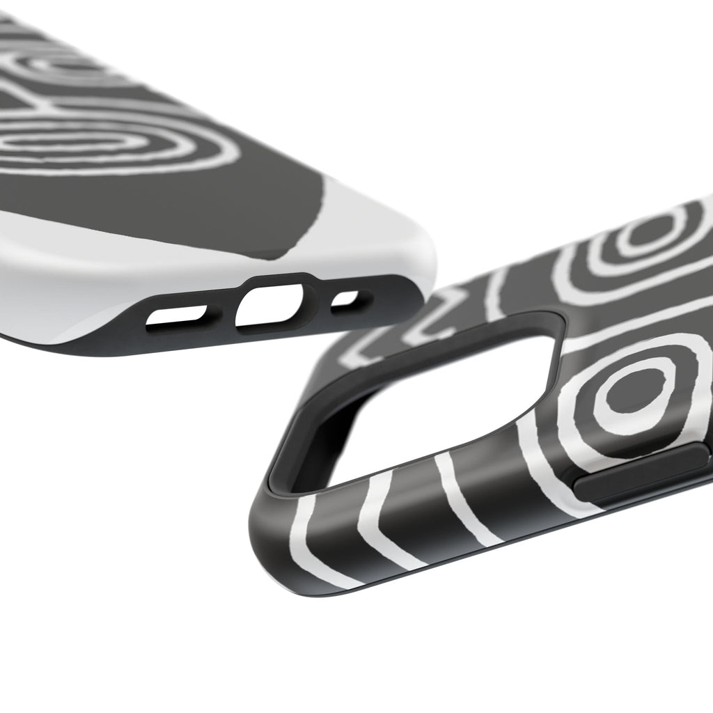 Phone Case — Black & White Tribal Mask Impact-Resistant Case