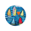 Sailboat Cork Coasters — Colorful Nautical Drink Coaster (Set)